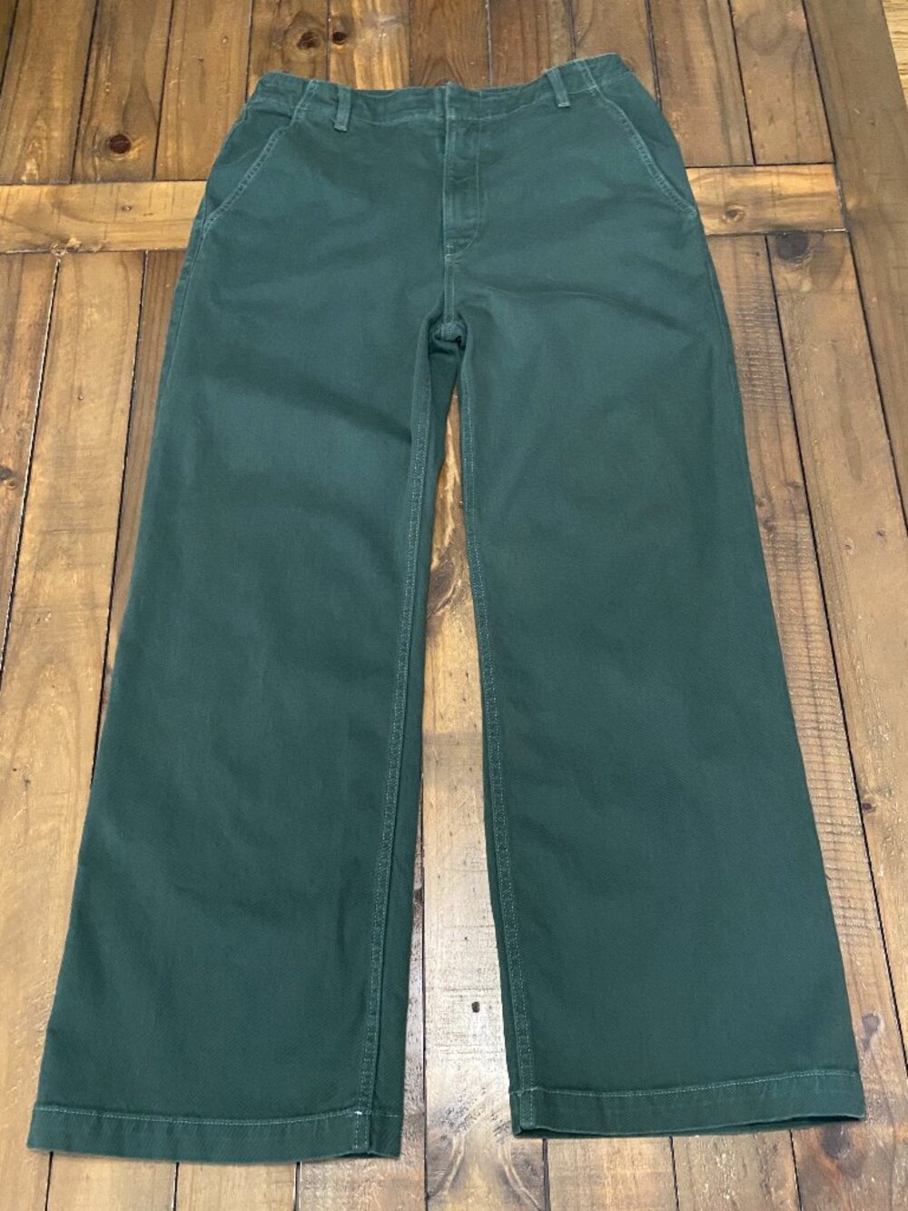 ✨ REFORMATION LANI WORK PANTS IN FOREST GREEN ✨ Size 30 - Picture 1 of 8